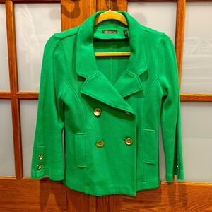 525 American bright green sweater blazer in good condition!​​​​​
